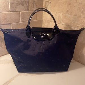 Longchamp Le Pliage Midnight Star Medium Tote Bag Special Edition